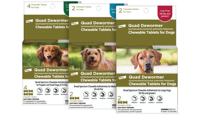 Elanco - Quad Dewormer (praziquantel/pyrantel pamoate/febantel) for Dogs