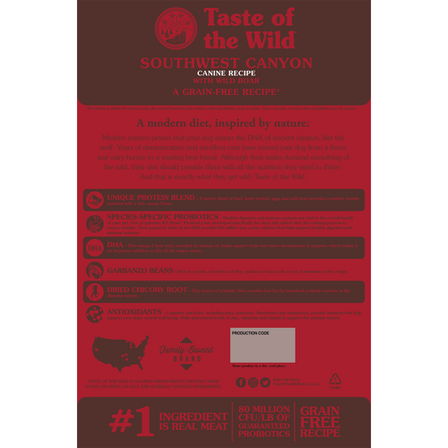 Taste of the Wild - Southwest Canyon with Wild Boar Dry Dog Food
