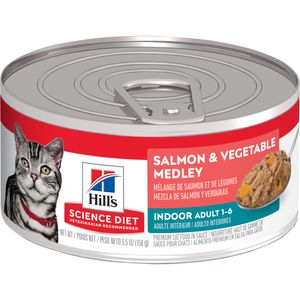 Hill's Science Diet - Adult Indoor Salmon & Vegetable Medley Wet Cat Food
