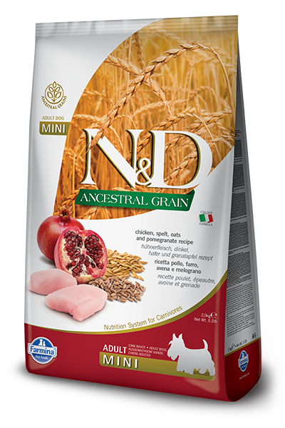 Farmina - N&D Ancestral Grain Chicken & Pomegranate Mini Dry Dog Food
