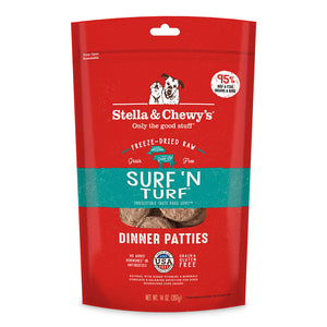 Stella & Chewy's - Surf ‘N Turf Freeze-Dried Raw Dinner Patties Dry Dog Food