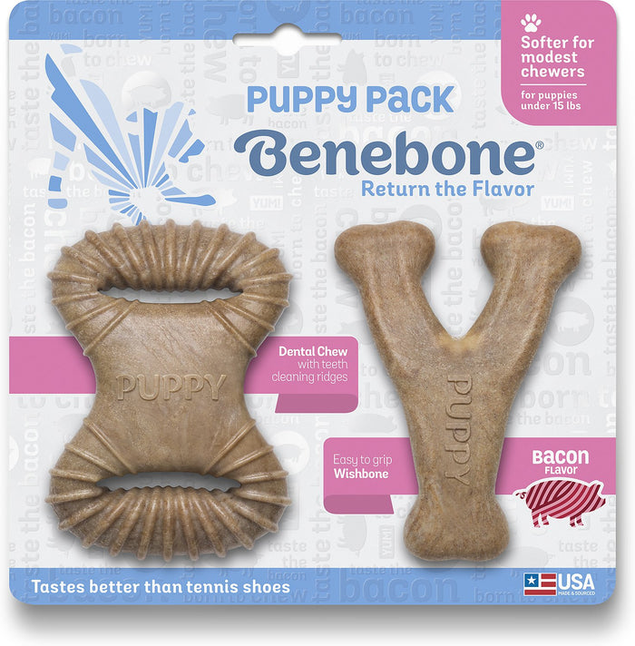 Benebone - Puppy Tiny 2-Pack Dog Chew Toy