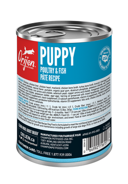 Orijen - Puppy Poultry & Fish Pate Wet Dog Food