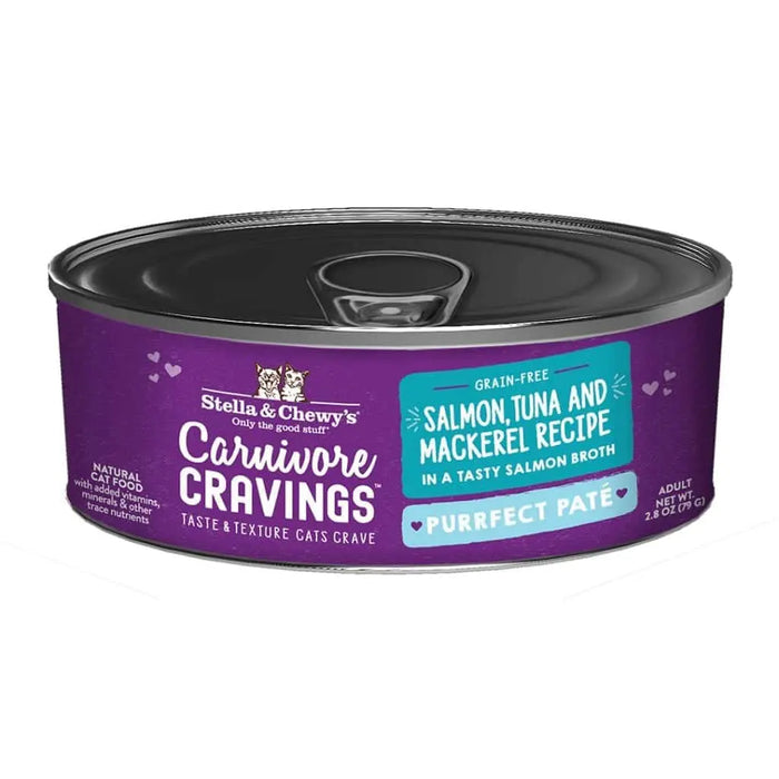Stella & Chewy's - Carnivore Cravings Purrfect Paté Salmon, Tuna & Mackerel Recipe Wet Cat Food