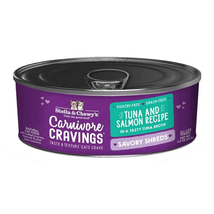 Stella & Chewy's - Carnivore Cravings Savory Shreds Tuna & Salmon Recipe Wet Cat Food