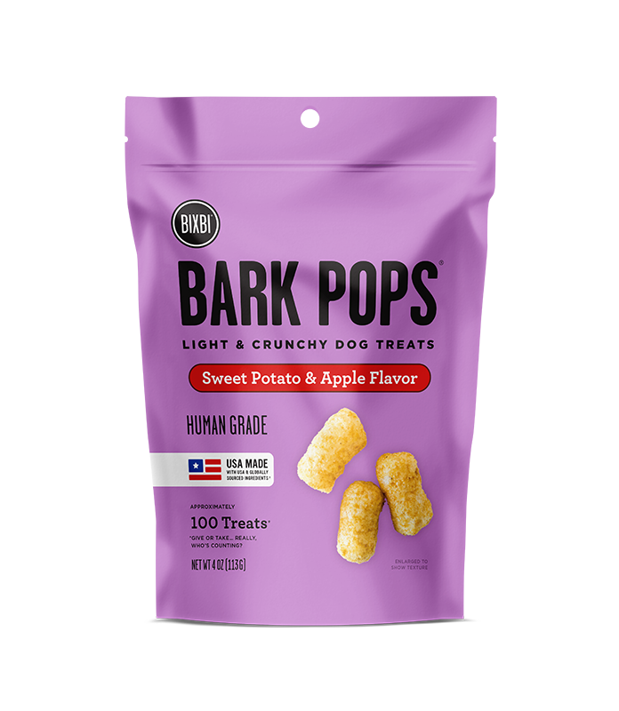 Bixbi - Sweet Potato & Apple Flavor Bark Pops Treats for Dogs