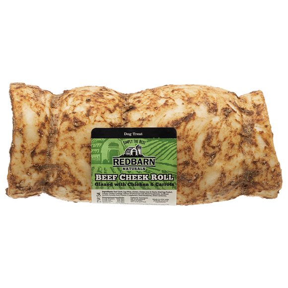 RedBarn - Glazed Beef Cheek Roll Chicken & Carrots Dog Treat