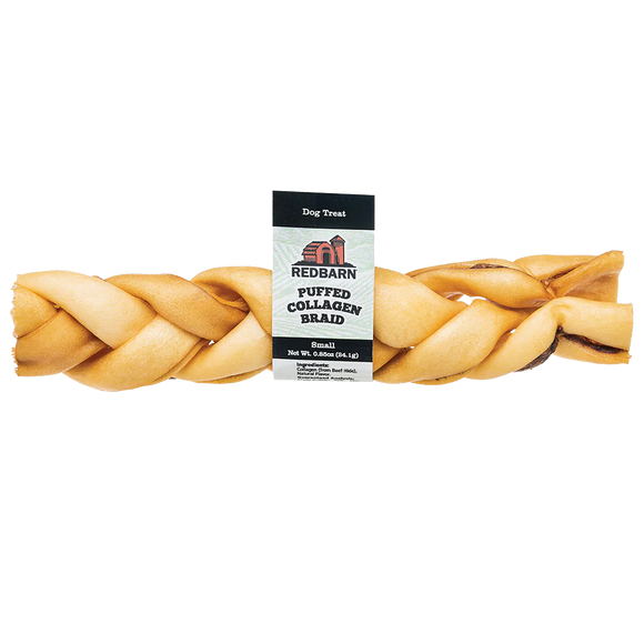 RedBarn -  Puffed Collagen Braid Dog Treat