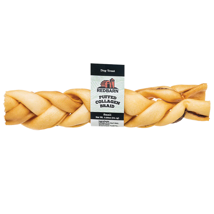 RedBarn -  Puffed Collagen Braid Dog Treat