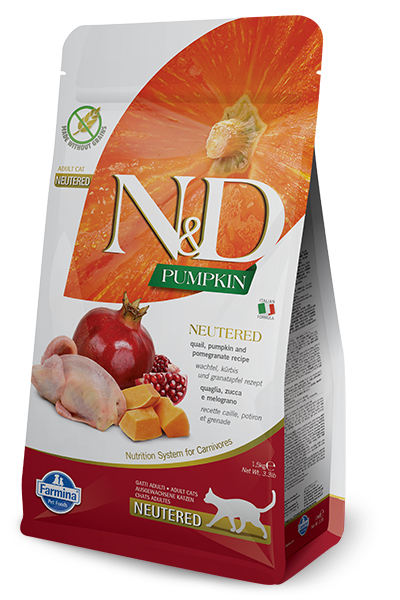 Farmina - N&D Pumpkin Quail & Pomegranate Neutered Cat Food