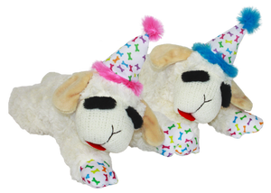 Multipet - Lamb Chop with Birthday Hat Dog Toy