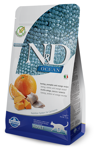 Farmina - N&D Ocean Herring, Pumpkin & Orange Dry Cat Food