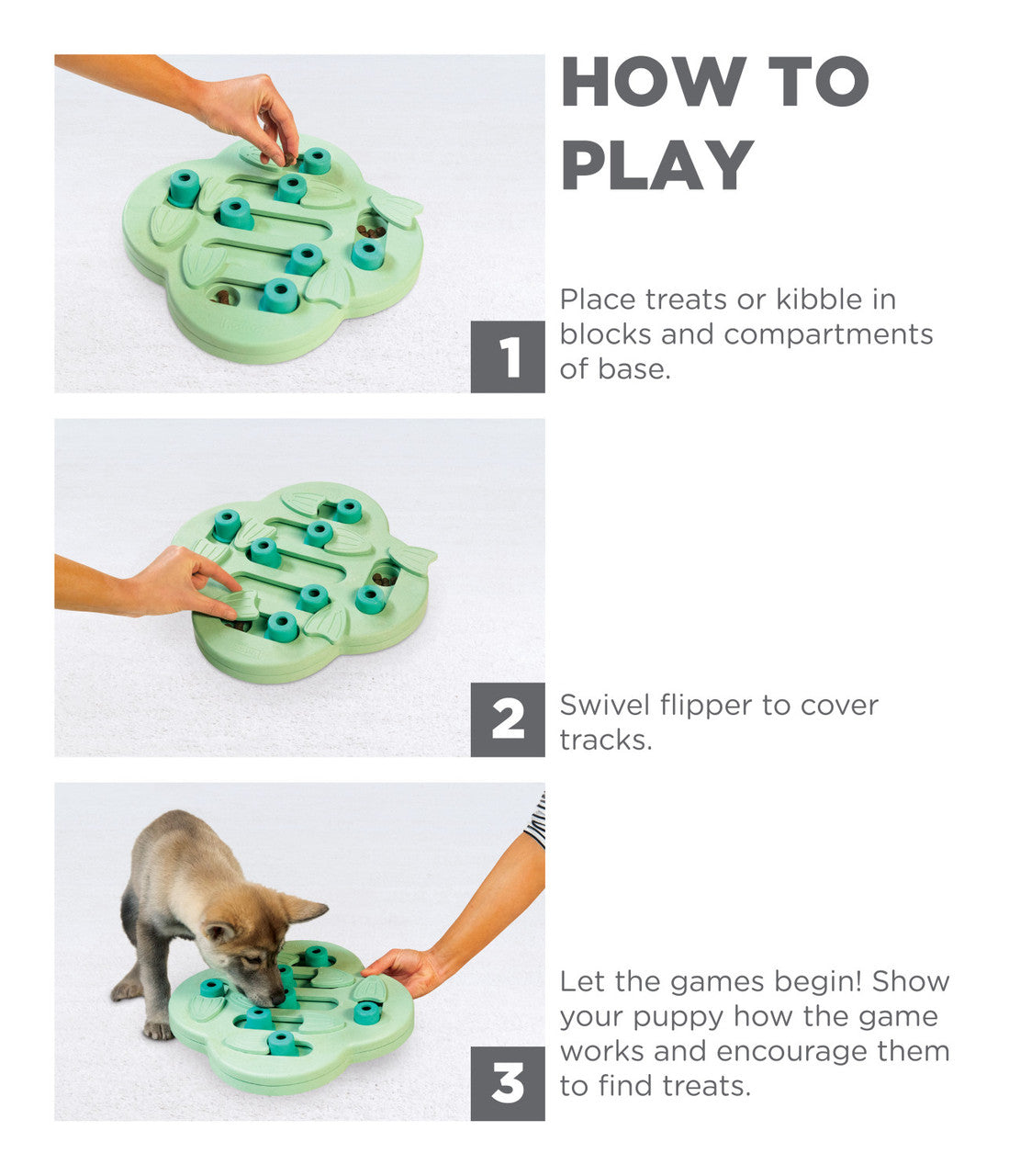 Outward Hound - Hide N' Slide Interactive Treat Puzzle Dog Toy, Tan - Level  2