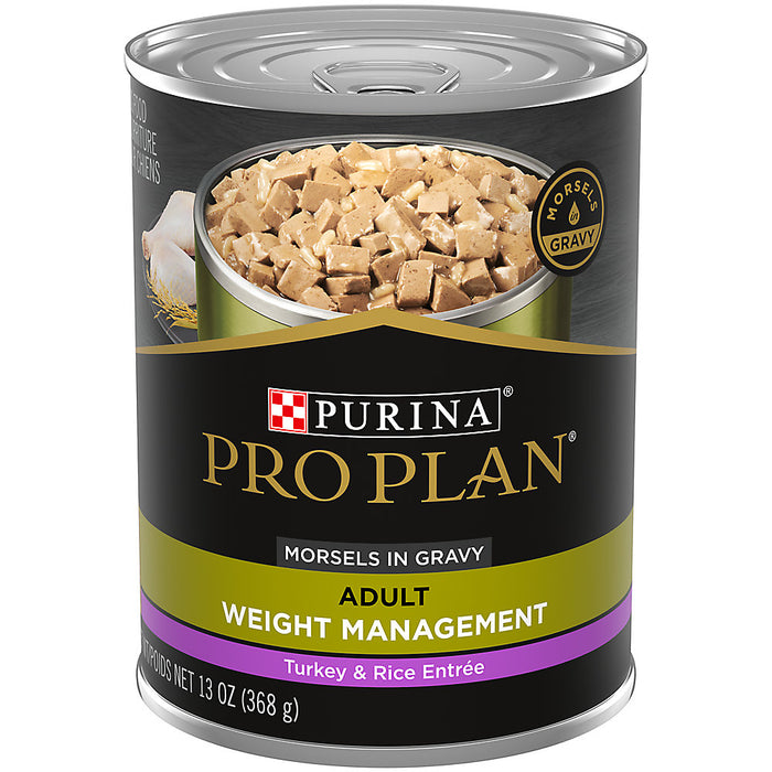Purina Pro Plan - Adult Weight Management Turkey & Rice Entrée Morsels in Gravy Wet Dog Food