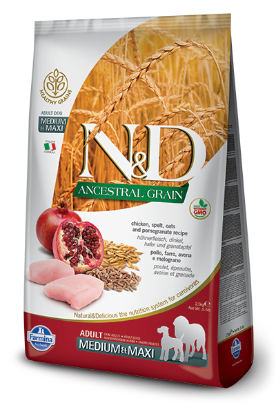Farmina - N&D Ancestral Grain Chicken & Pomegranate Med/Maxi Dry Dog Food