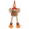 GoDog -  Skinny Rooster Chew Guard Squeaky Plush Dog Toy