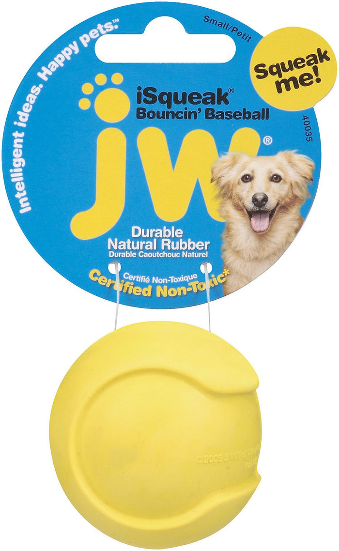 JW Pet - iSqueak Bouncin' Baseball Dog Toy