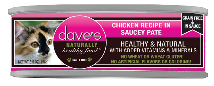Dave's - Chicken Recipe in Saucey Pate Wet Cat Food