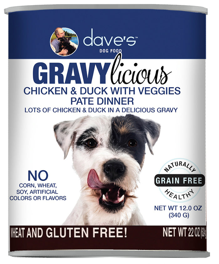 Dave's - Gravylicious Chicken & Duck with Veggies Pate Dinner Wet Dog Food