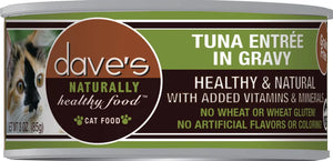 Dave's - Naturally Healthy Grain-Free Tuna Entree in Gravy Wet Cat Food