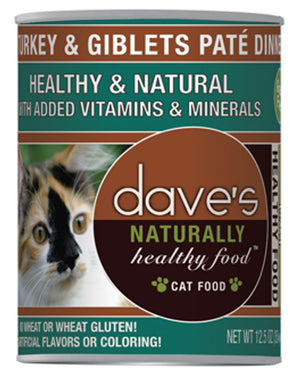 Dave's - Naturally Healthy Grain-Free Turkey & Giblets Dinner Wet Cat Food