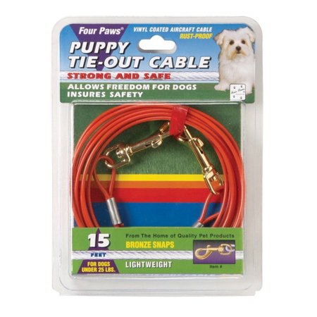 Four Paws - Light Weight Tie Out Cable for Puppies & Small Dogs