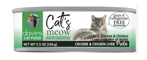 Dave's - Cat’s Meow 95% Chicken & Chicken Liver Pate Wet Cat Food