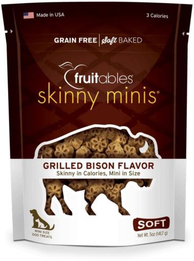 Fruitables - Skinny Minis Grilled Bison Dog Treats