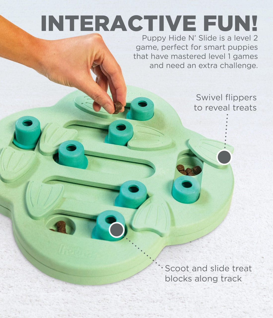 Nina Ottosson Hide N' Slide Interactive Dog Treat Puzzle Toy