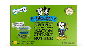 The Bear and The Rat - Frozen Bacon & Peanut Butter Yogurt Dog Treat - PICKUP ONLY