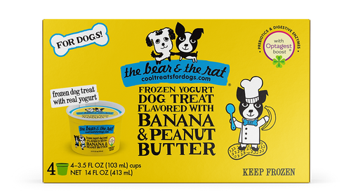 The Bear and The Rat - Banana & Peanut Butter Frozen Yogurt Dog Treat - PICK UP ONLY
