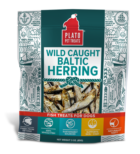 Plato Pet Treats - Wild Caught Baltic Herring Dog Treats