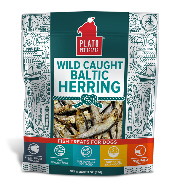 Plato Pet Treats - Wild Caught Baltic Herring Dog Treats