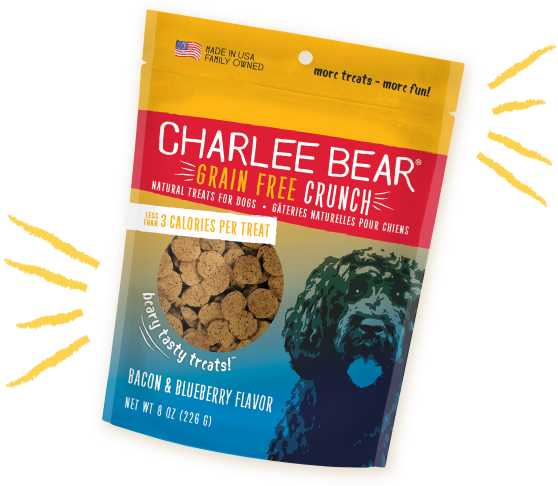 Charlee Bear - Grain-Free Crunch Bacon & Blueberry Dog Treats
