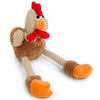 GoDog -  Skinny Rooster Chew Guard Squeaky Plush Dog Toy