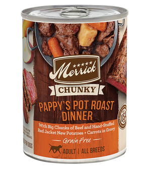 Merrick - Chunky Grain-Free Pappy's Pot Roast Dinner in Gravy Wet Dog Food
