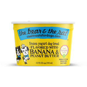 The Bear and The Rat - Banana & Peanut Butter Frozen Yogurt Dog Treat - PICK UP ONLY