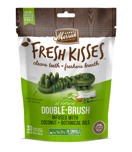 Merrick Fresh Kisses with Coconut Botanical Oils Dental Dog Treats Altoona IA Des Moines IA Urbandale IA West Des Moines IA Bone a Patreat