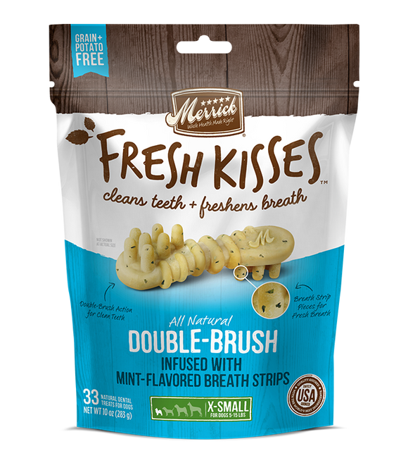 Merrick - Fresh Kisses with Mint-Flavored Breath Strips Dental Dog Treats
