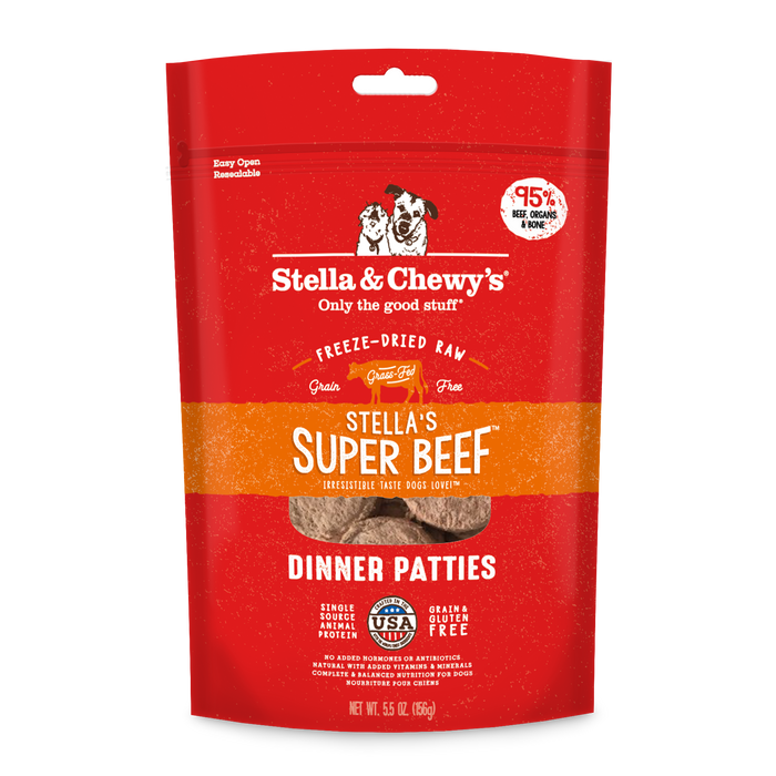 Stella & Chewy's - Stella’s Super Beef Freeze-Dried Raw Dinner Patties Dry Dog Food