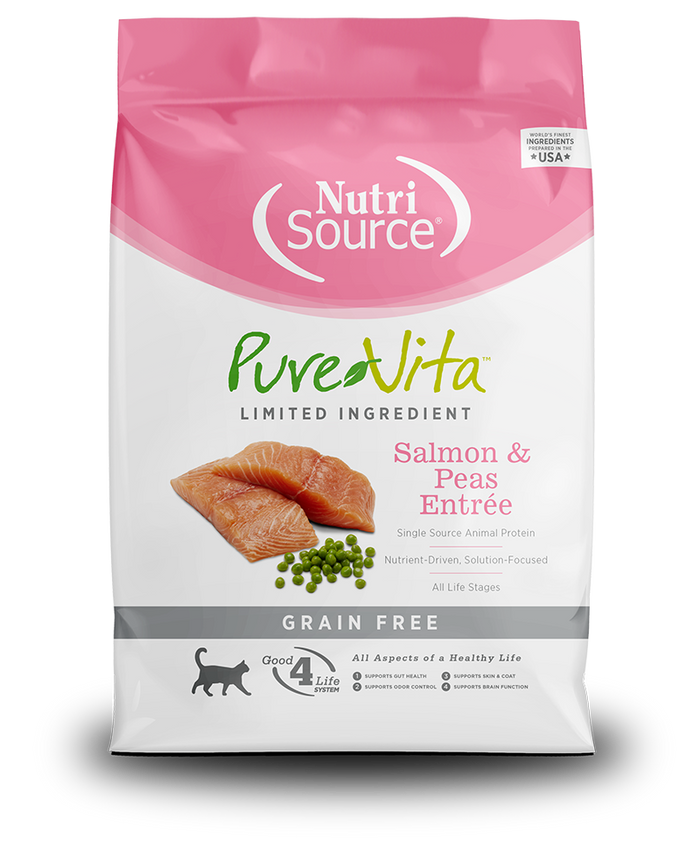 NutriSource - PureVita Grain-Free Salmon & Peas Entrée Dry Cat Food