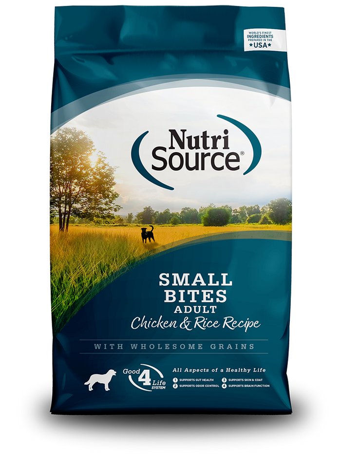 NutriSource - Adult Small Bites Chicken & Rice Recipe Dry Dog Food