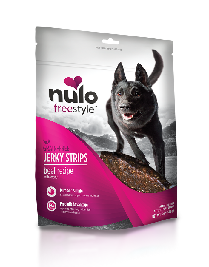 Nulo - Freestyle Jerky Strips Beef with Coconut Recipe Dog Treats