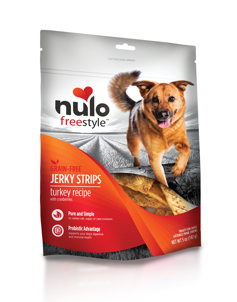 Nulo Freestyle Jerky Strips Turkey with Cranberries Recipe Dog