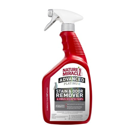 Nature's Miracle - Advanced Platinum Stain & Odor Remover & Virus Disinfectant for Cats, 32oz