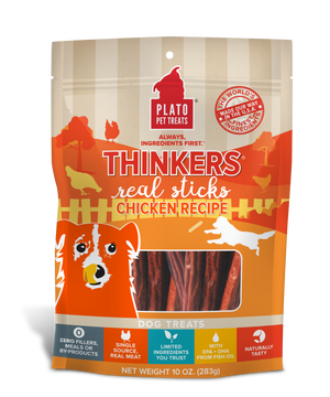 Plato Pet Treats - Thinkers Chicken Meat Stick Dog Treats