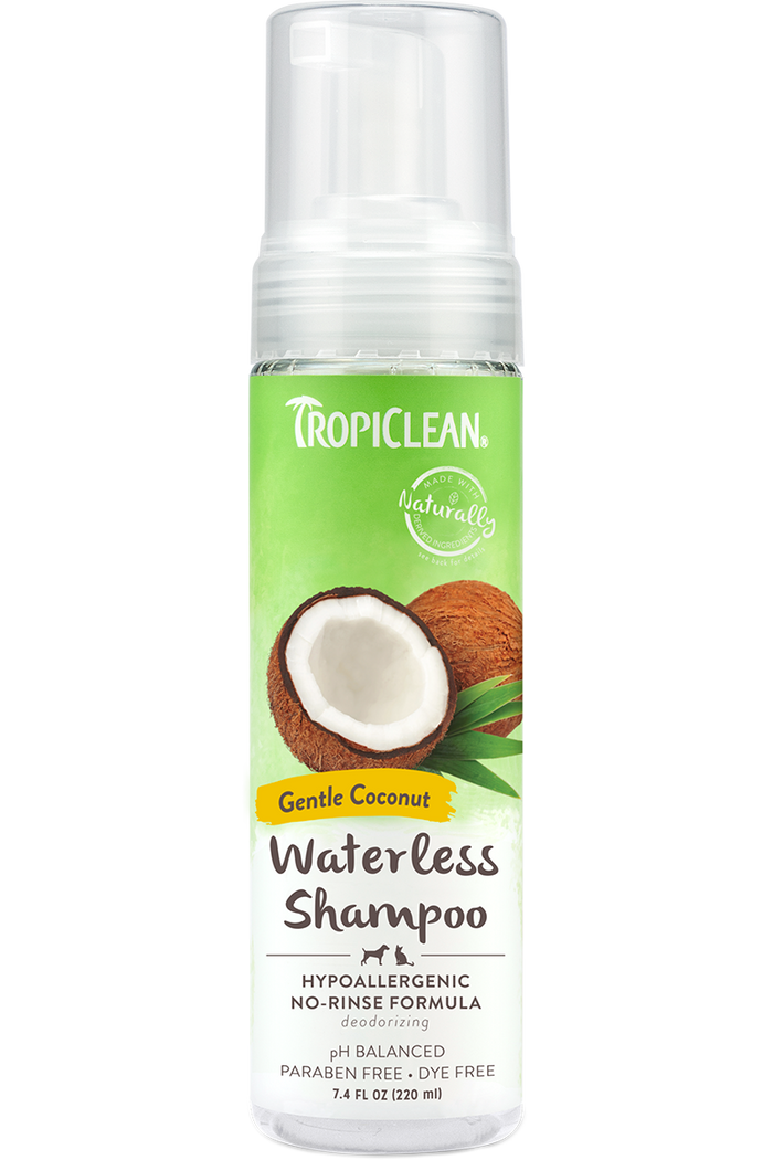 TropiClean - Gentle Coconut Hypoallergen Waterless Shampoo for Pets