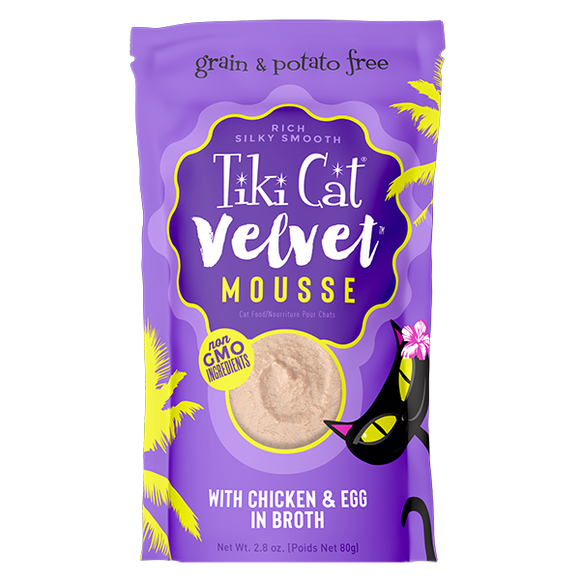 Tiki Cat - Velvet Mousse Chicken & Egg in Broth Wet Cat Food