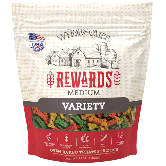 Wholesomes - Rewards Variety Medium Dog Treats