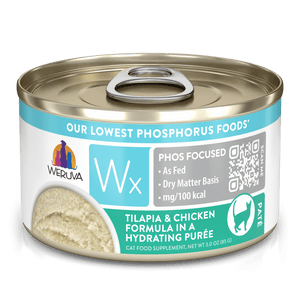 Weruva - Wx Phos Focused Foods Tilapia & Chicken Formula in a Hydrating Purée Wet Cat Food